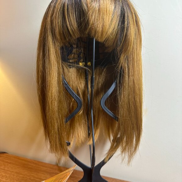 Summer Rain Straight Wig with Bangs – Color TT27 (Honey Blonde with Dark Roots) - Picture 2 of 3